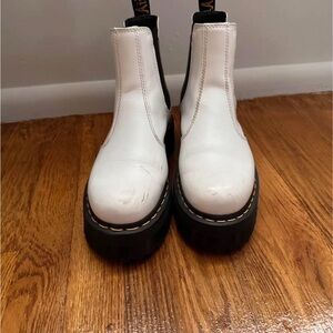 Dr. Martens White Ankle Boots